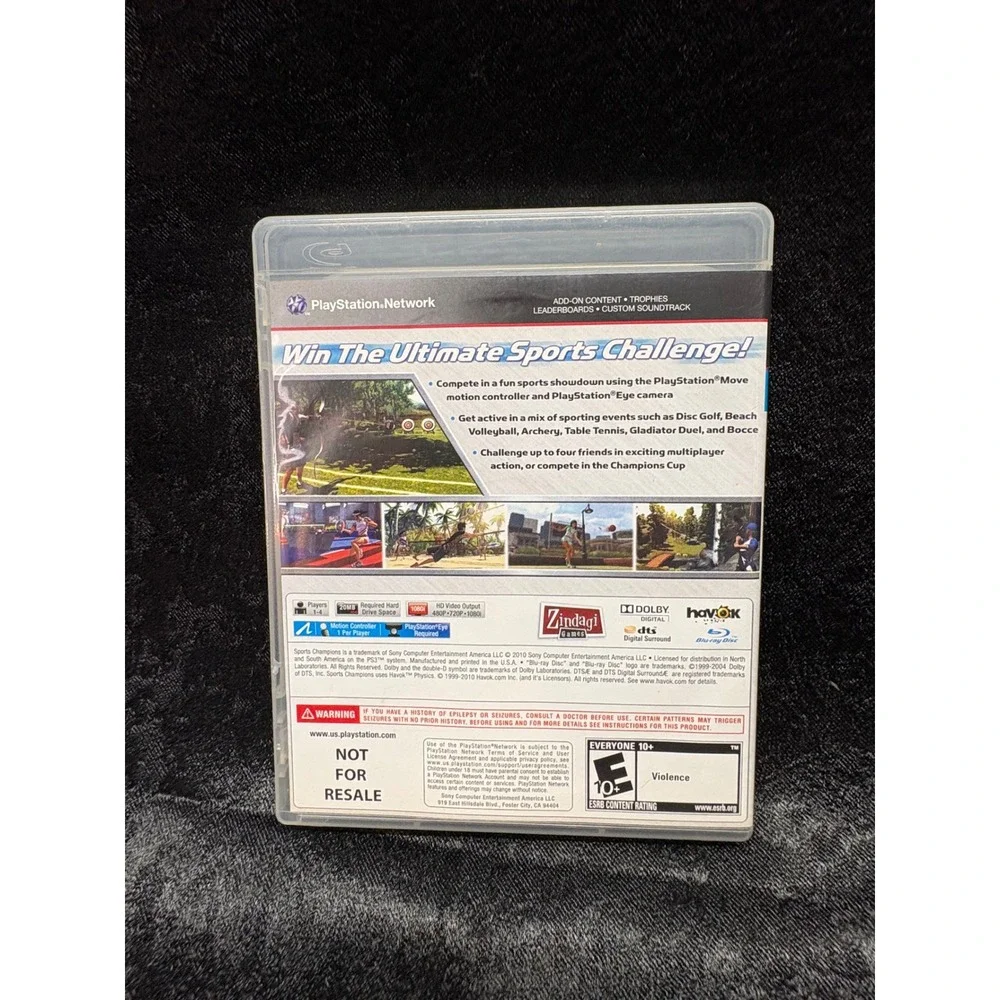 Sports Champions Sony PlayStation 3 PS3 Move Required Video Game Complete CIB